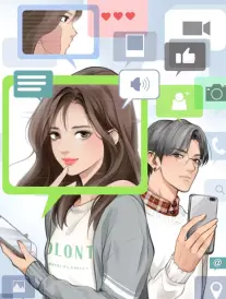 漫画分格构图的配对头像登记示意图